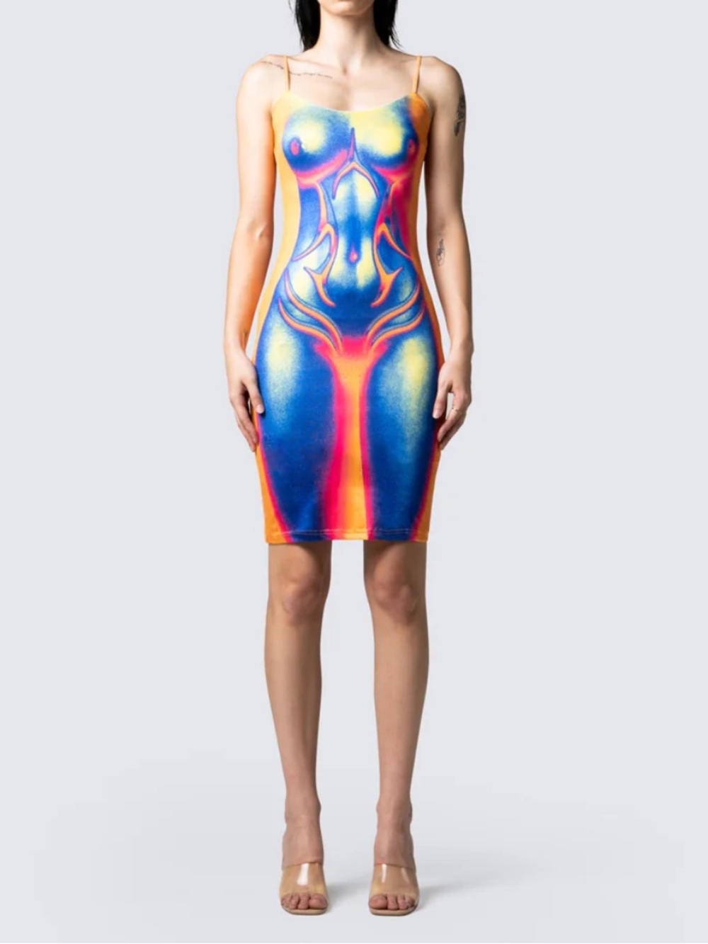 FINESSE Xavier Body Print Dress Size XL